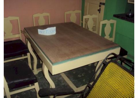 Jgo de comedor de cedro