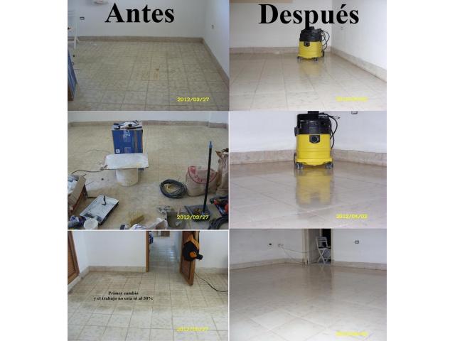 PULIR MARMOL, LIMPIAR PISOS PISCINAS ESCALERAS. TECNOLOGÍA MODERNA SIN HACER POLVO