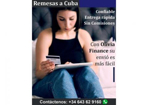 Remesas a Cuba con Olivia Finance