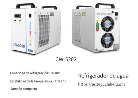 Mini enfriador de agua CW5202 para enfriar dos tubos láser de CO2 simultáneamente